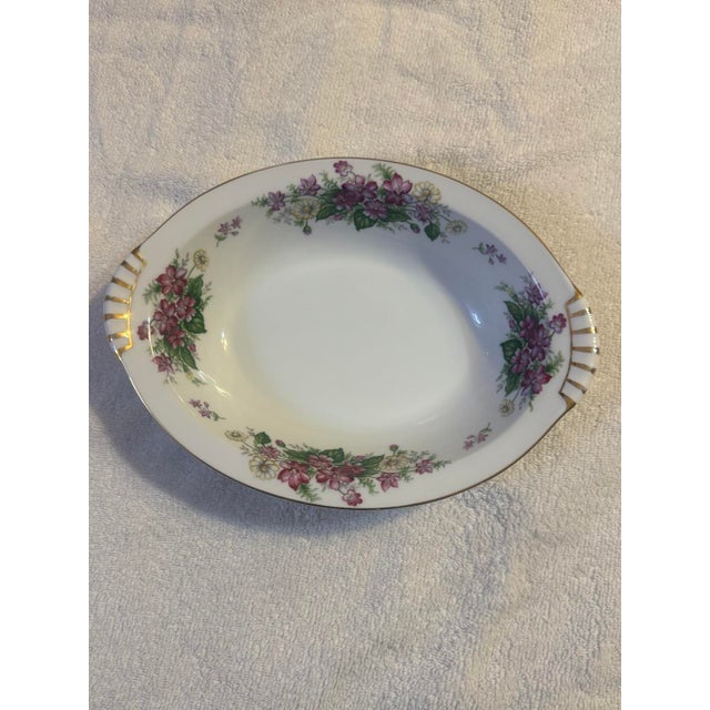 Vintage Narumi Japan Floral Porcelain 4-Piece Serving Set For Sale - Image 4 of 9