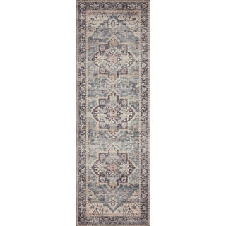 Loloi Rugs Hathaway Navy Blue/Multi 2'-6" x 7'-6" Area Rug For Sale