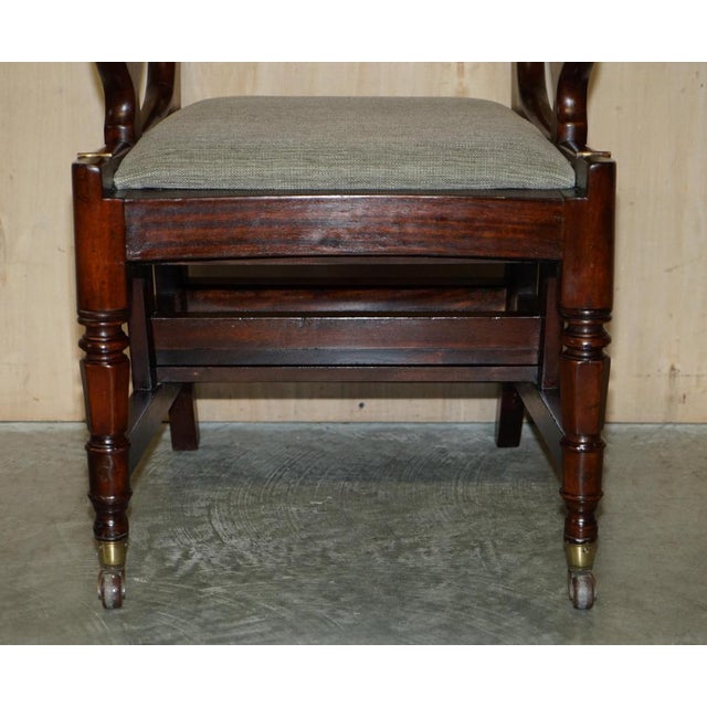 Early 19th Century Antique William IV Flamed Hardwood Metamorphic Library Steps, 1830 For Sale - Image 5 of 18