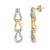 Contemporary Gold Vermeil 1/10 Cttw Diamond Bold Knot Link Earrings, Pair For Sale - Image 3 of 4