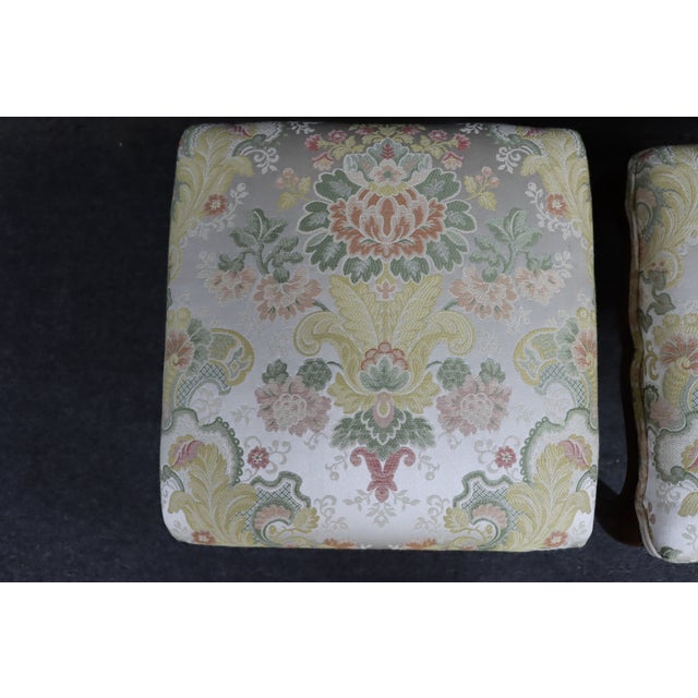 Pair of Henredon French Style Cherry Footstools For Sale - Image 10 of 13