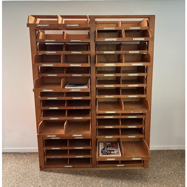 Wooden Archive Cabinet with 28 Drawers, 1940s For Sale - Image 6 of 12