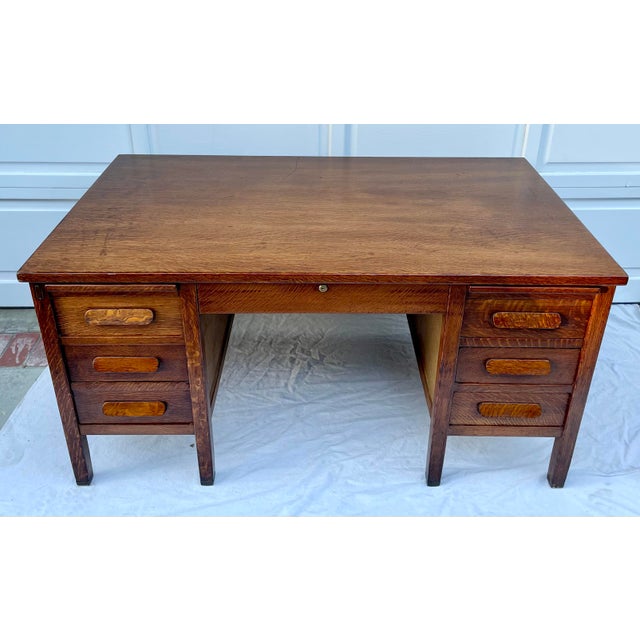 Here is a fantastic desk from the early part of the 20th century that is made of solid wood and was used in the U.S....