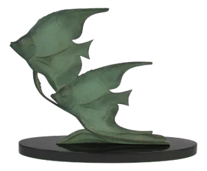 Art Deco Fish Sculpture by M. Font, 1920s