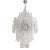 Murano Glass Hammer Transparent Sputnik Chandelier For Sale