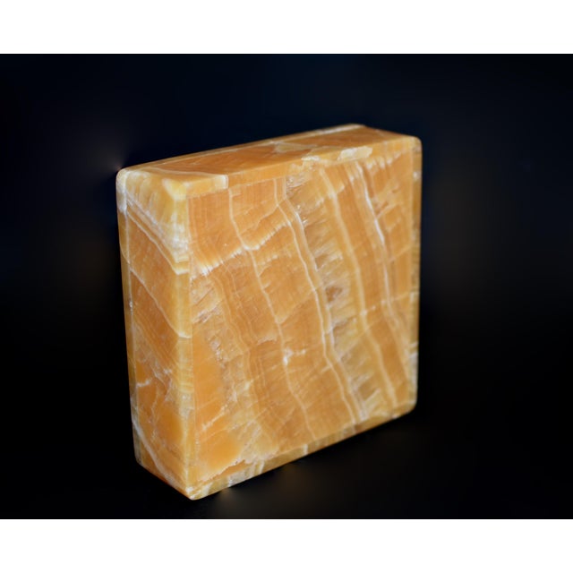 Huge Natural Honey Onyx 4" Box For Sale - Image 10 of 11