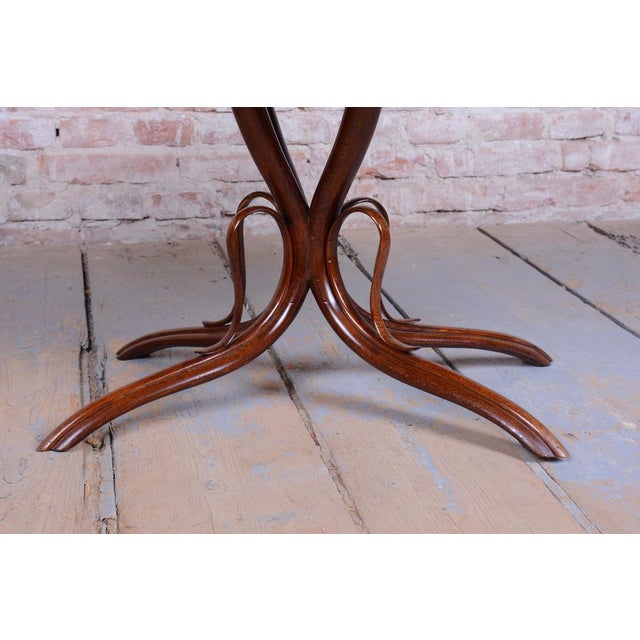 Gold Biedermeier Coffee Table in Beech and Walnut, 1880s For Sale - Image 8 of 17