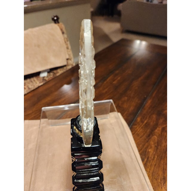Museum-Grade 1930s Art Deco "Ingrid" Perfume Bottle Jet Black Hyalith Intact Dau For Sale - Image 10 of 12