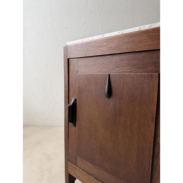 Art Deco Bedside Table with Marble Top For Sale - Image 9 of 16