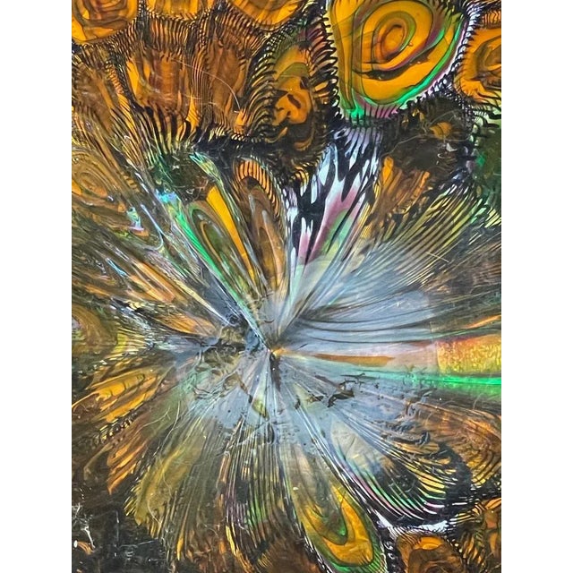 Large Collectible, Hand-Blown Amber-Colored Murano Art Glass Vase With Green and Purple Murrine by Master Glassblower Adriano Dalla Valentina For Sale - Image 10 of 18