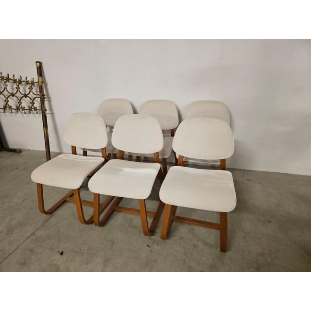 Italian Curved Wooden Chairs, 1960s, Set of 6 For Sale - Image 14 of 18