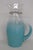 Mid 20th Century West Virginia Glass Company Turquoise Blendo Pitcher With Gold Accent For Sale - Image 16 of 17