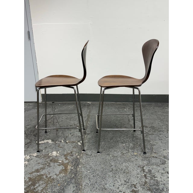 Norman Cherner Norman Cherner for Cherner Chair Company Cherner Counter Stools, Pair For Sale - Image 4 of 12