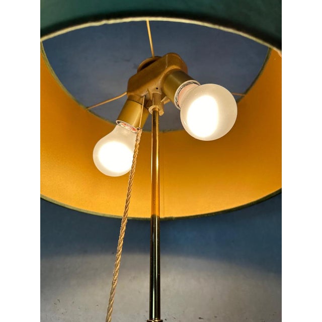Metal Vintage Brass Faux Bamboo Floor Lamp For Sale - Image 7 of 14