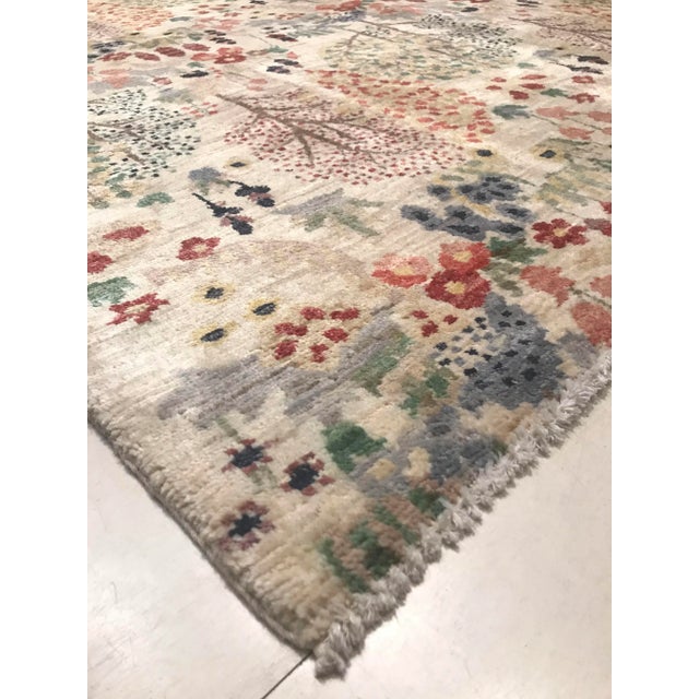 Textile Vintage Naif Rug For Sale - Image 7 of 13