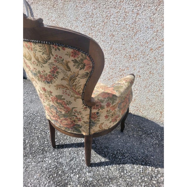Louis Philippe Style Living Room Armchair, 1940s For Sale - Image 13 of 15