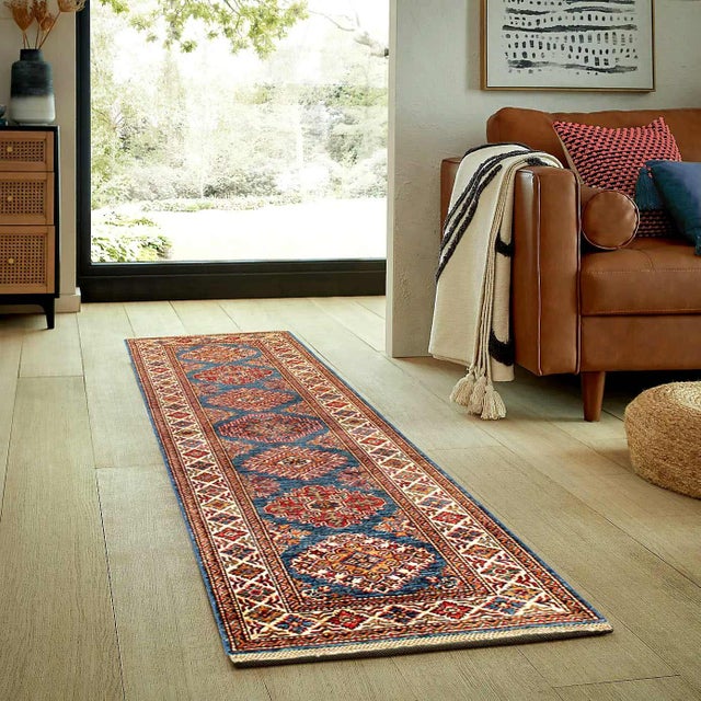 Pasargad DC Fine Hand Knotted Kazak Runner For Sale - Image 4 of 4