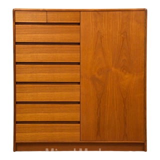Nordisk Andels- Eksport Danish Modern Teak Armoire For Sale