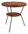Mid-Century Woven Rattan, Wicker and Iron Two-Tier Round Coffee Table, Italy, 1960s For Sale