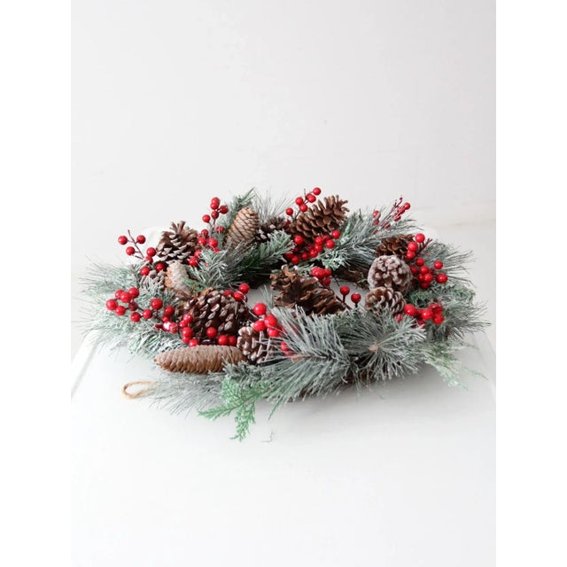Late 20th Century Vintage Christmas Wreath For Sale - Image 5 of 9