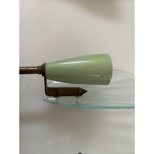 Italian Brass Glass Sconces, 1950s, Set of 3 For Sale - Image 14 of 18