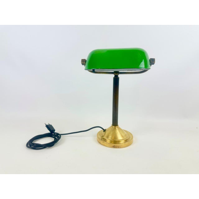 Art Deco Banker's Desk Lamp, Former Czechoslovakia, 1930s For Sale - Image 6 of 17