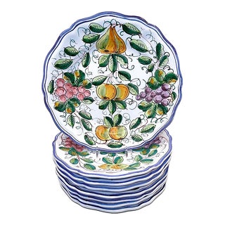 Frutta Dinner Plates, Full Design - Set of 8 For Sale