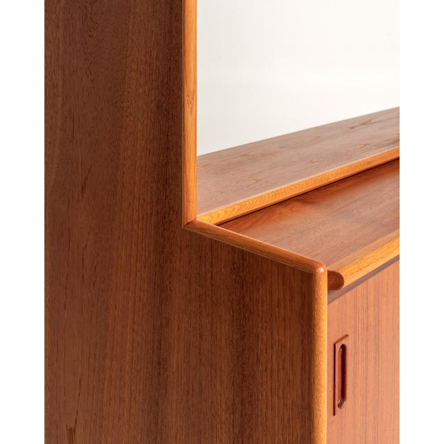 Wood Scandinavian Teak Bookcase with Desk, 1960s For Sale - Image 7 of 10