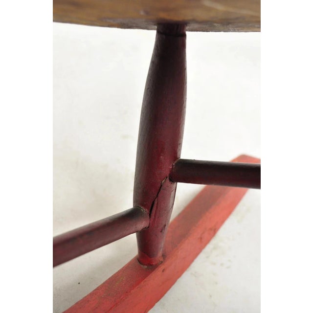 Wood Antique American Primitive Spindle Back Small Child's Rocker Rocking Chair For Sale - Image 7 of 12