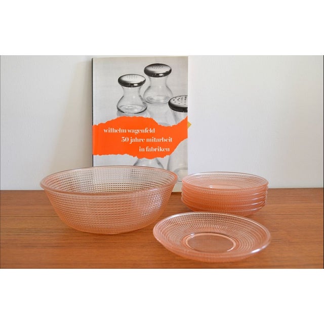 Bowl set "Greifswald" by the Bauhaus designer Wilhelm Wagenfeld for the Vereinigte Lausitzer Glaswerke AG Weißwasser -...