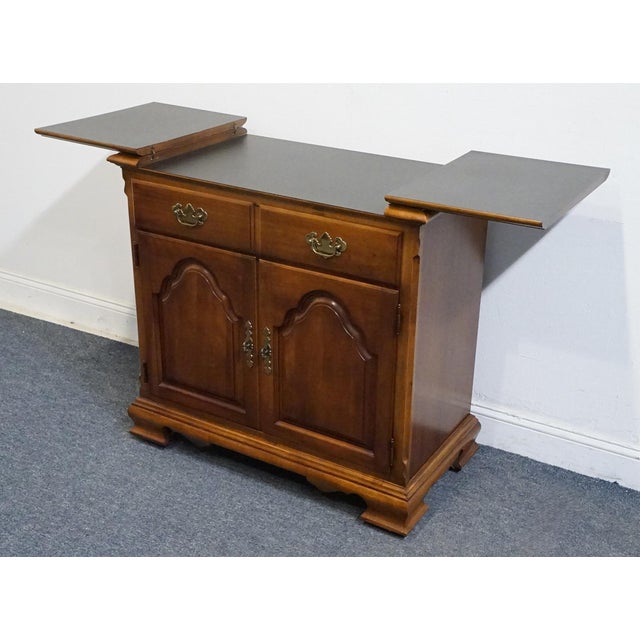 Stanley Furniture Solid Cherry Traditional Style 55" Flip Top Server Buffet For Sale - Image 9 of 18