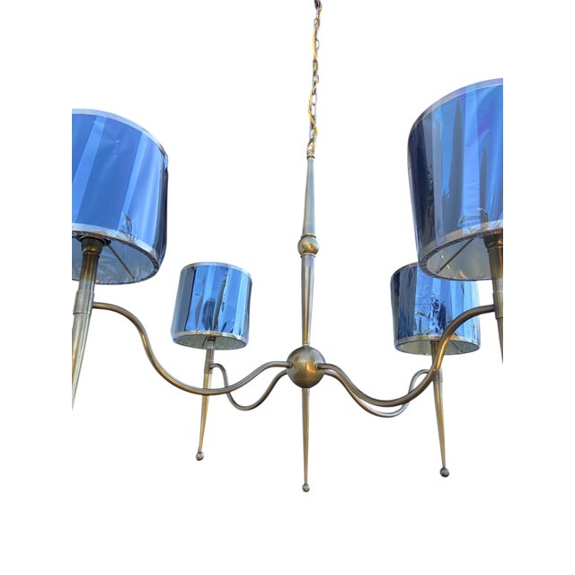 Early 21st Century Currey & Company 4-Light Chandelier For Sale - Image 5 of 8