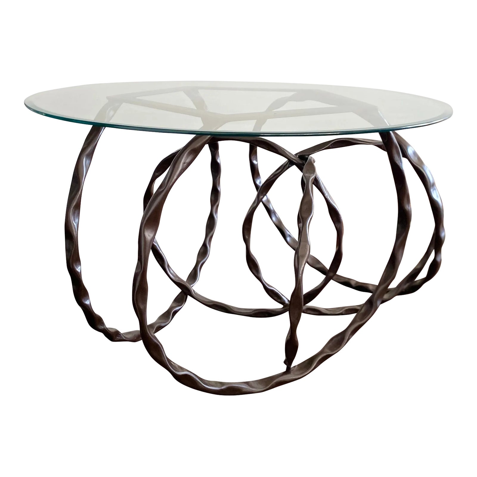 Iron Circular Overlapping Pattern Roxy Dining Table by Made Goods ...