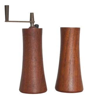 Teak Wood Salt Shaker Pepper Mill by Laurids Lonborg of Denmark - a Pair