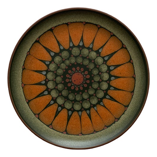Vintage German Wall Plate in Ceramic from Keramik Manufaktur Kupfermühle, 1970s For Sale
