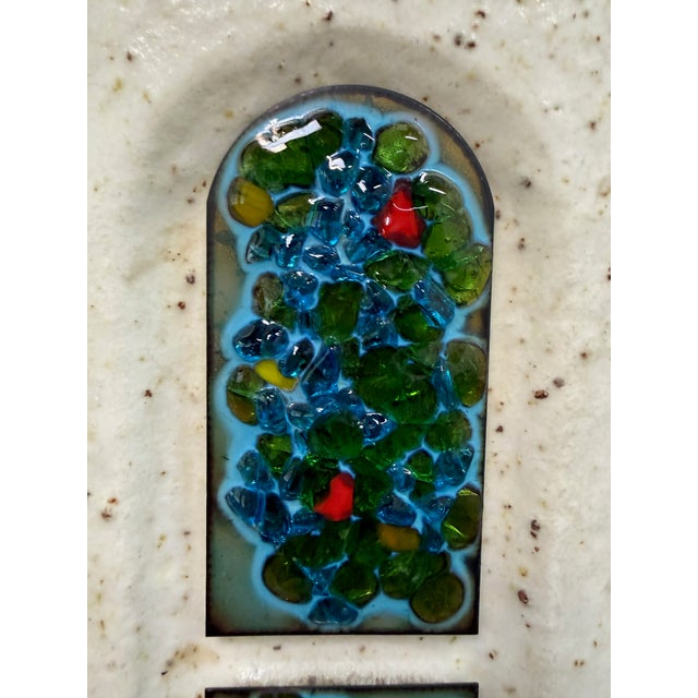 1960s Ceramic Lamp W/ Fused Glass Mosaic Panels, Attributed to Bitossi for Raymor For Sale In Philadelphia - Image 6 of 17
