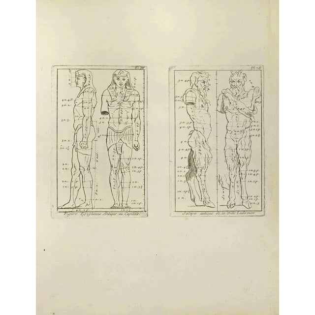 Satyre is an etching realized by Jean Francois Poletnich in 1755. Good conditions with foxing. The artwork is depicted...