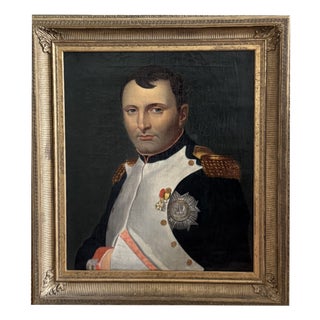 After Jacques-Louis David, Portrait of Napoleon I, 19th Century, Oil Painting on Canvas, Framed For Sale