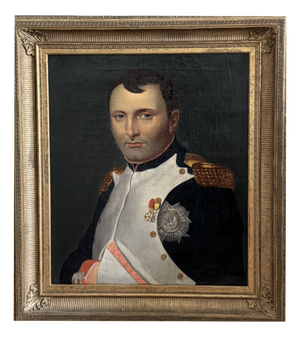 After Jacques-Louis David, Portrait of Napoleon I, 19th Century, Oil Painting on Canvas, Framed