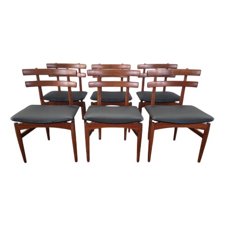Mid-Century Danish Teak Model 30 Dining Chairs from Poulm Hundevad, Set of 6 For Sale