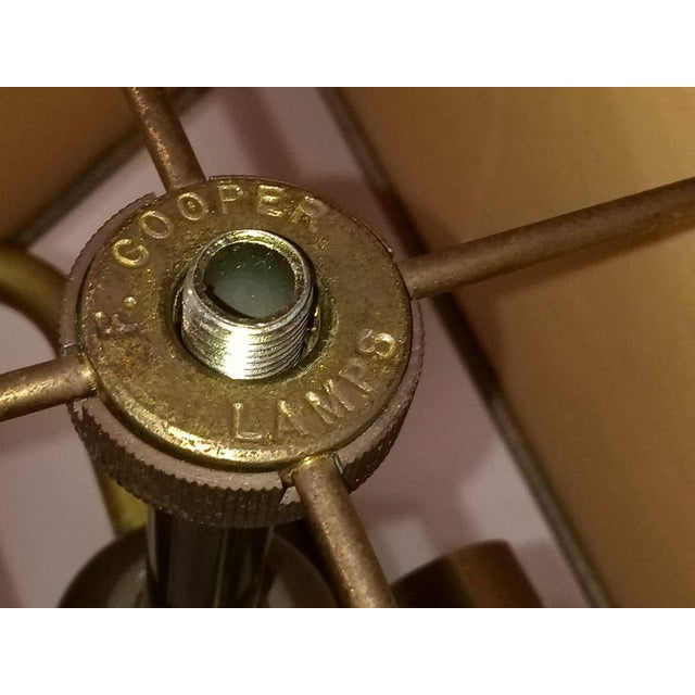 Sculpture Materials Rare Frederick Cooper Chicago "Twin Owls" Sculptural Lamp W/Original Shade For Sale - Image 7 of 8