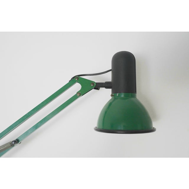 1980s Spanish Swing Arm Green Architect Desk Lamp from Fase, 1980s For Sale - Image 5 of 18