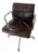 EA 208 Soft Pad Chair in Dark Brown Leather by Charles & Ray Eames for Vitra, 1980s-1990s For Sale