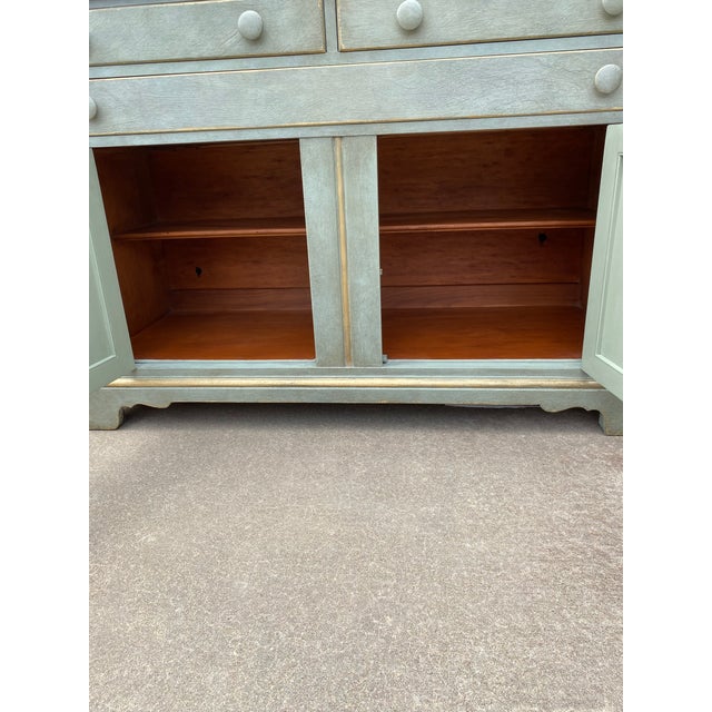 American Vintage Willet Hutch in Custom Chateau Silvery Sage For Sale - Image 3 of 11