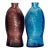Vintage Pressed Glass Fish Bottles- A Pair For Sale