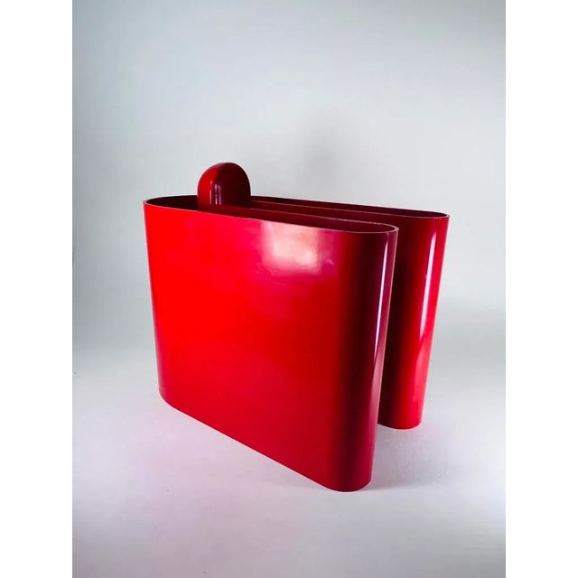 Plastic Space Age Magazine Rack by Rodolfo Bonetto for Bilumen, 1960s For Sale - Image 7 of 10