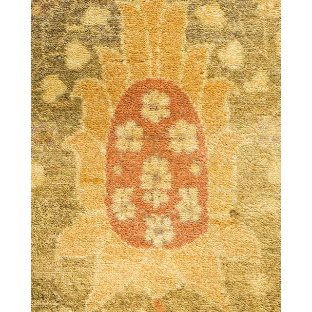 Traditional Mogul, One-of-a-Kind Hand-Knotted Area Rug in Green, 6' 3" x 9' 6" For Sale - Image 3 of 8