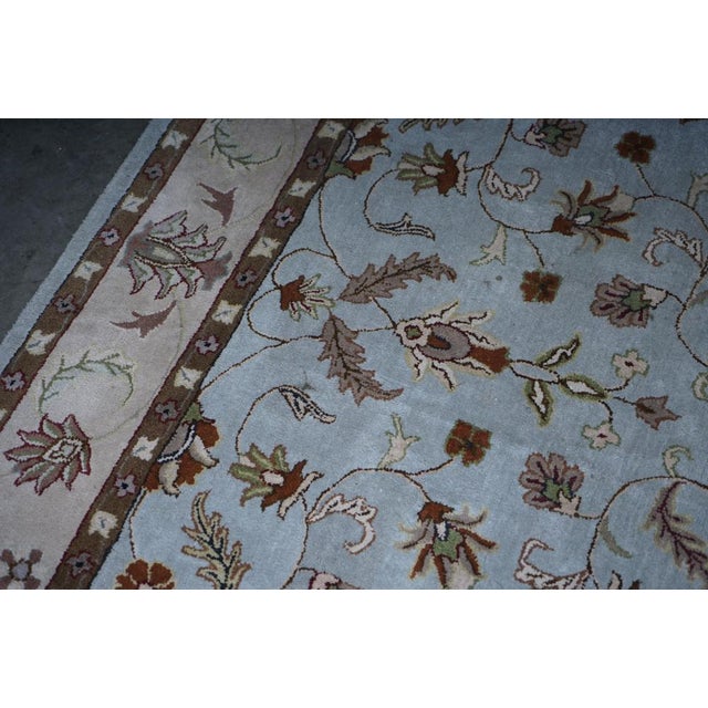 Vintage French Hand Woven Blue Rug, 1940s For Sale - Image 13 of 16