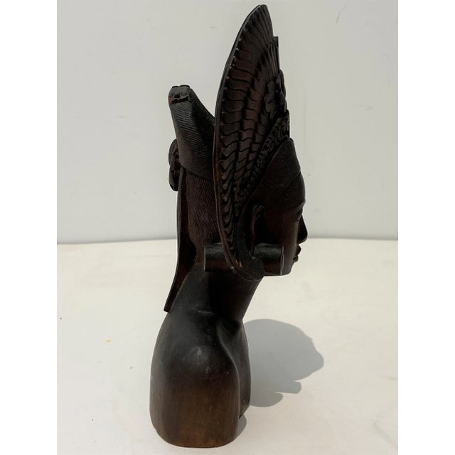 Wood Balinese Carving of Temple Dancer For Sale - Image 7 of 13