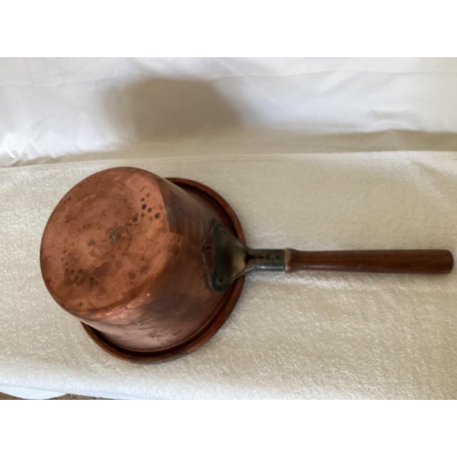 Grand Tour 1920s Handmade Italian Copper Polenta Pot For Sale - Image 3 of 8